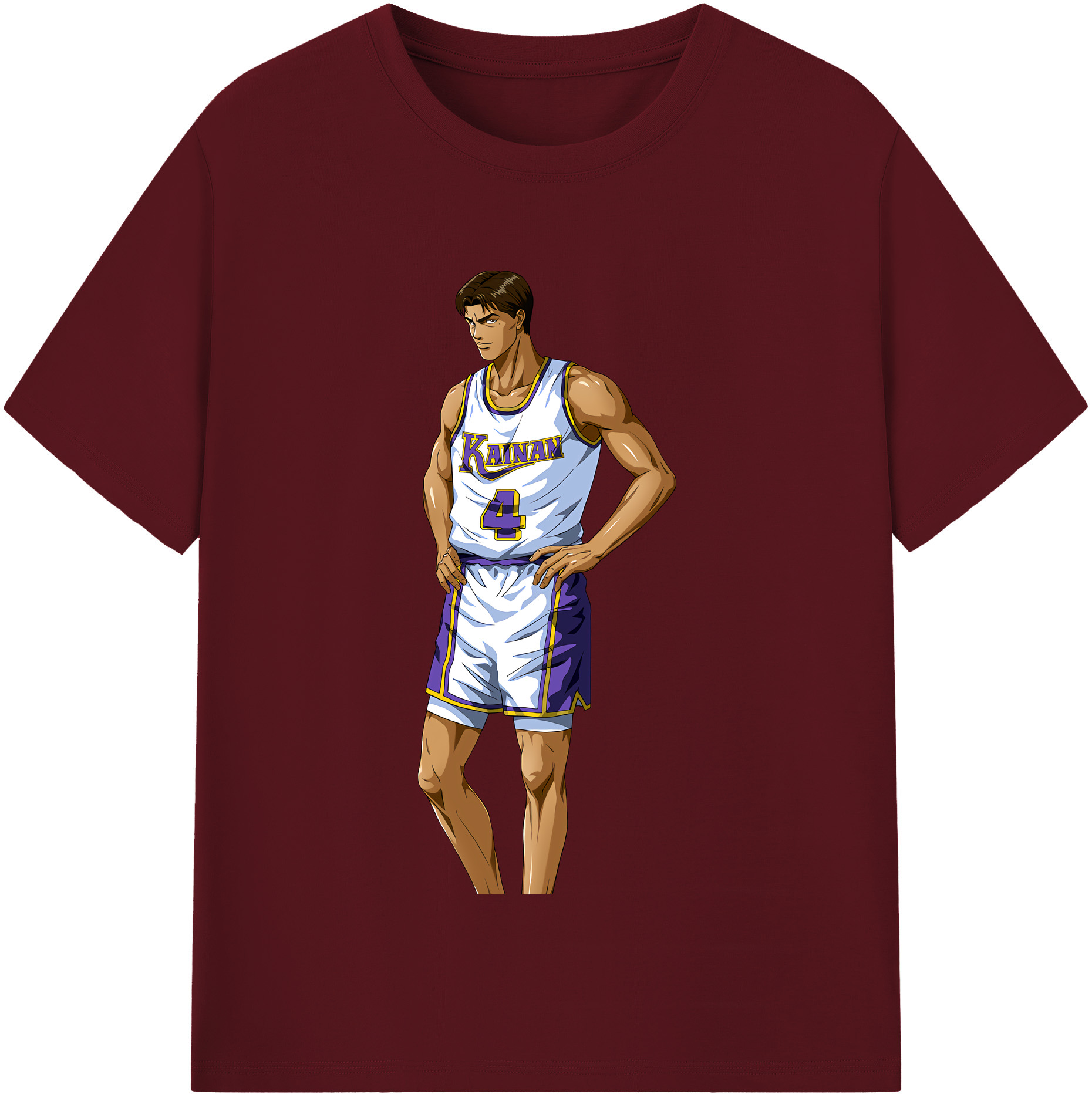SLAM DUNK／スラムダンク 綿100％半袖Tシャツ（フロントプリント）